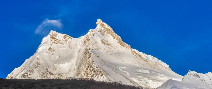 Climbing in the mountains autumn in the peaks