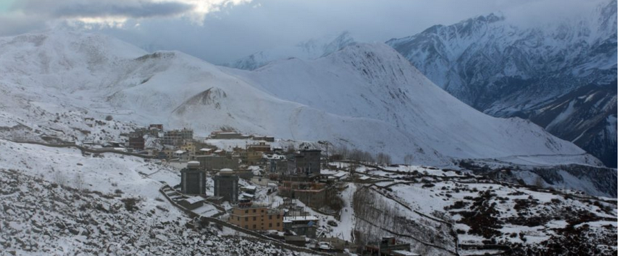 Snow in the Muktinath area life threatening