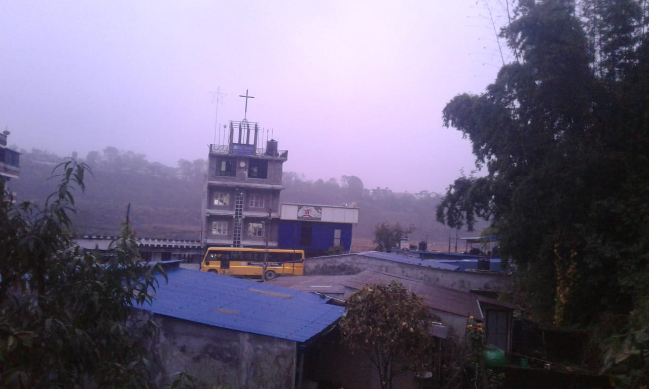 As the morning wakes up it is winter in Pokhara