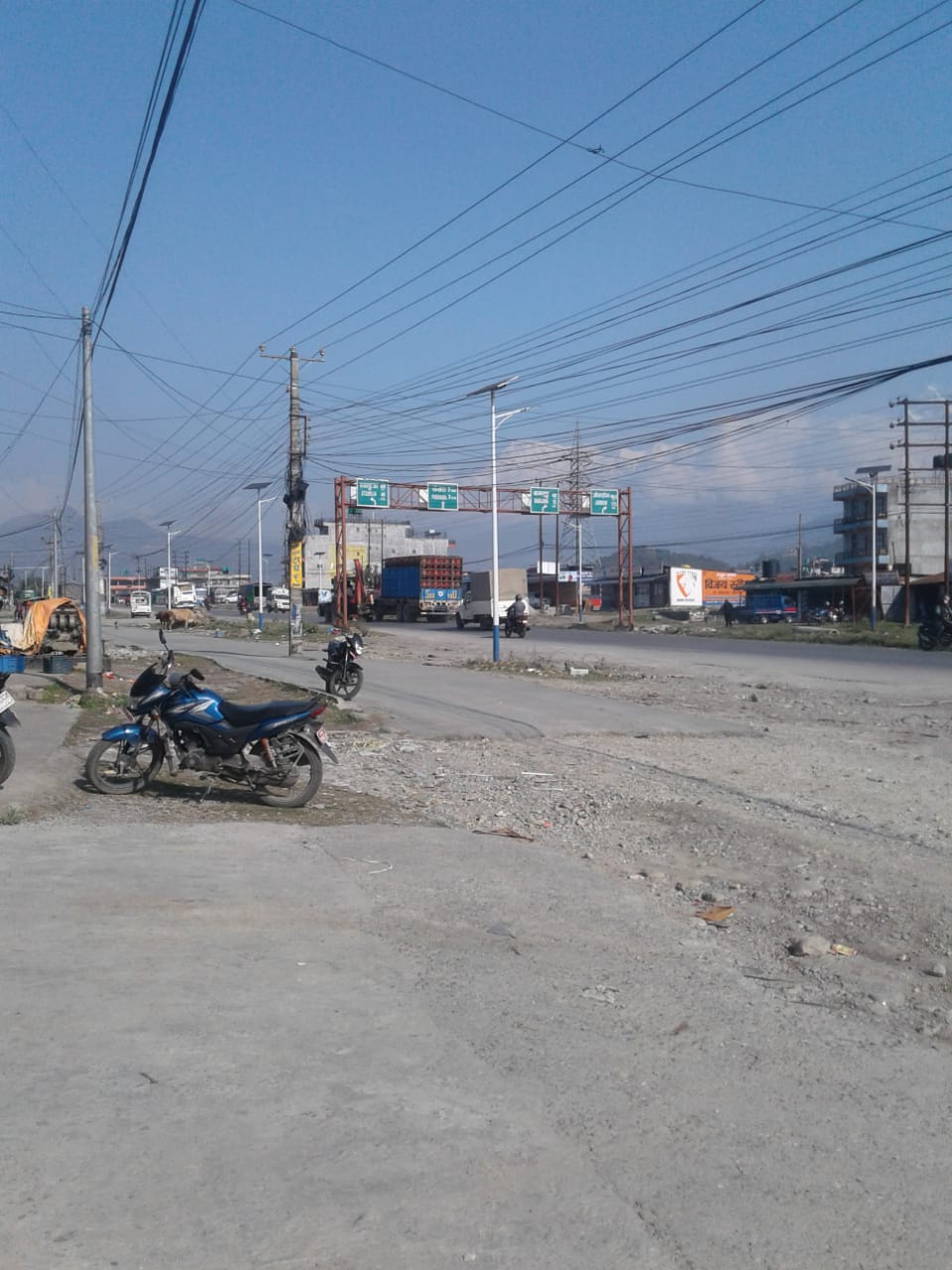 Moring looks view a of chauthe Pokhara