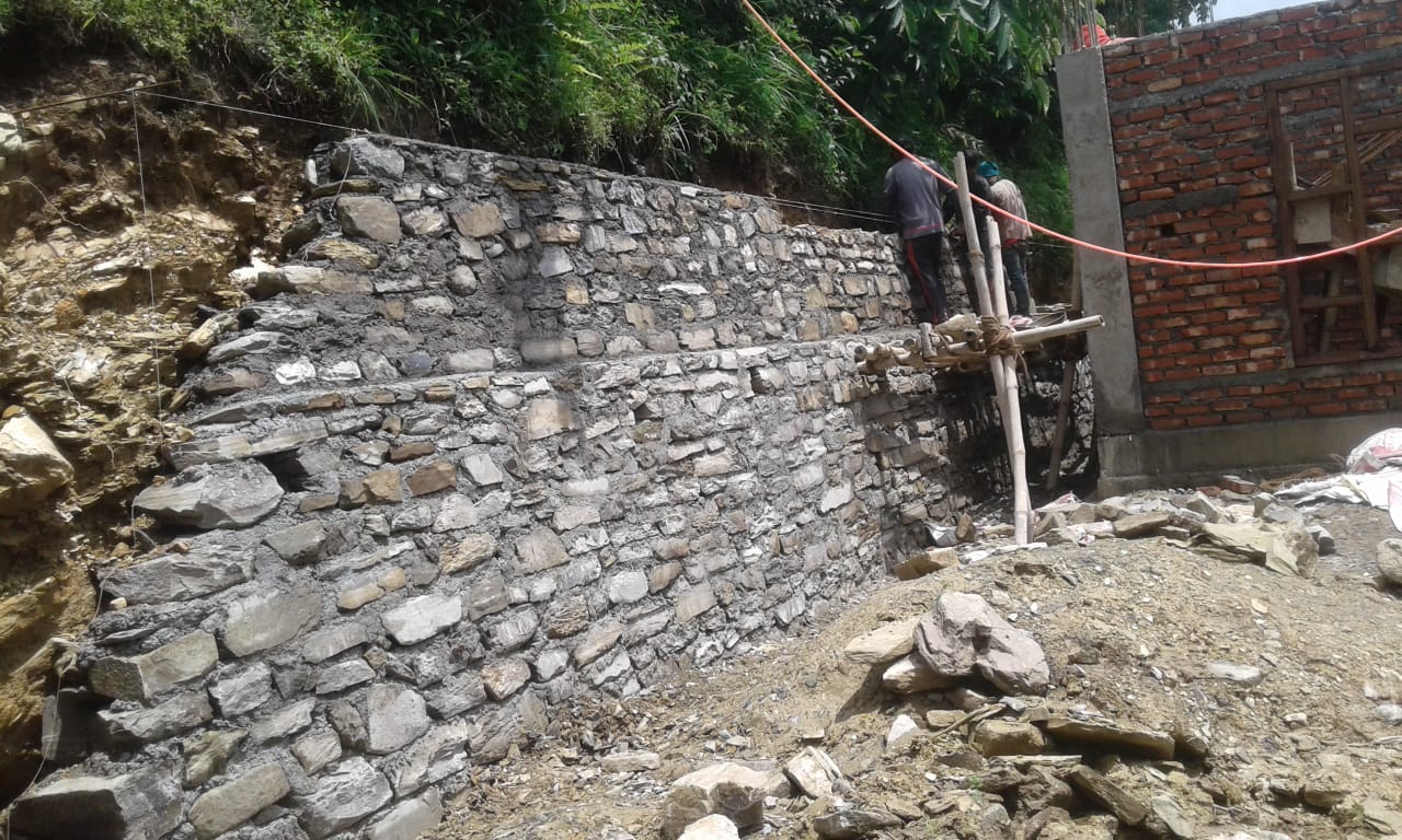 2nd Step Cement Wall Complete