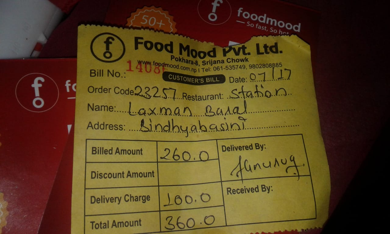 Today Order a Food from Foodmood at Pokhara