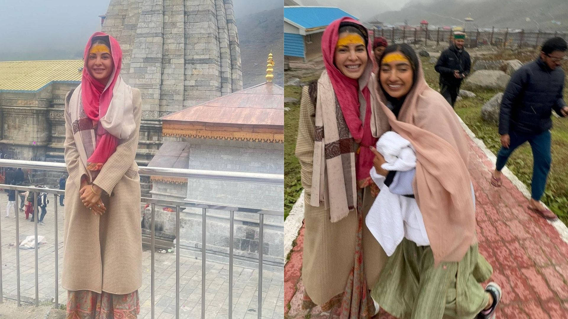 Jacqueline Fernandez Visit Kedarnath in Uttarakhand