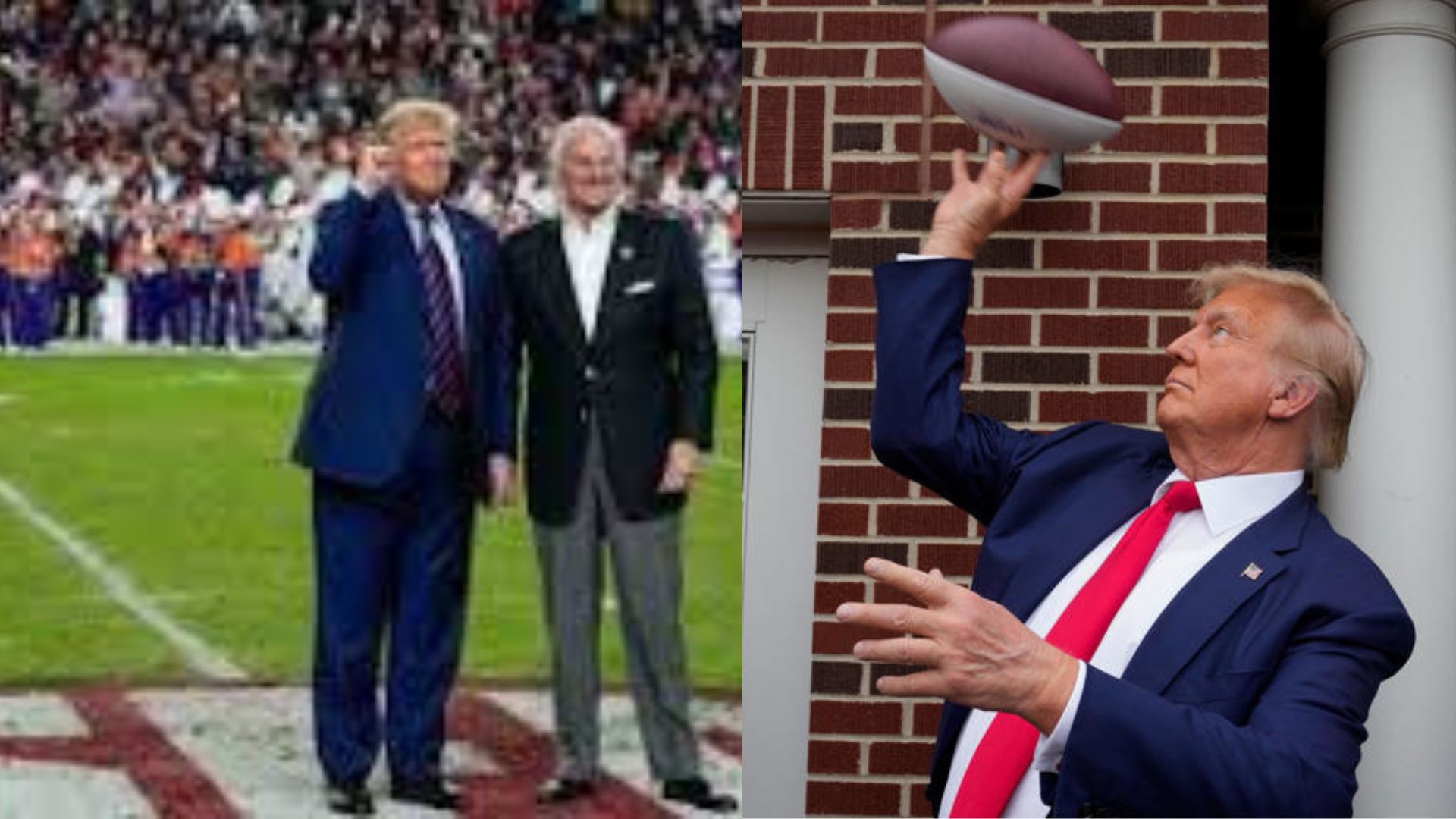 Donald Trump attends football game in Nikki Haley