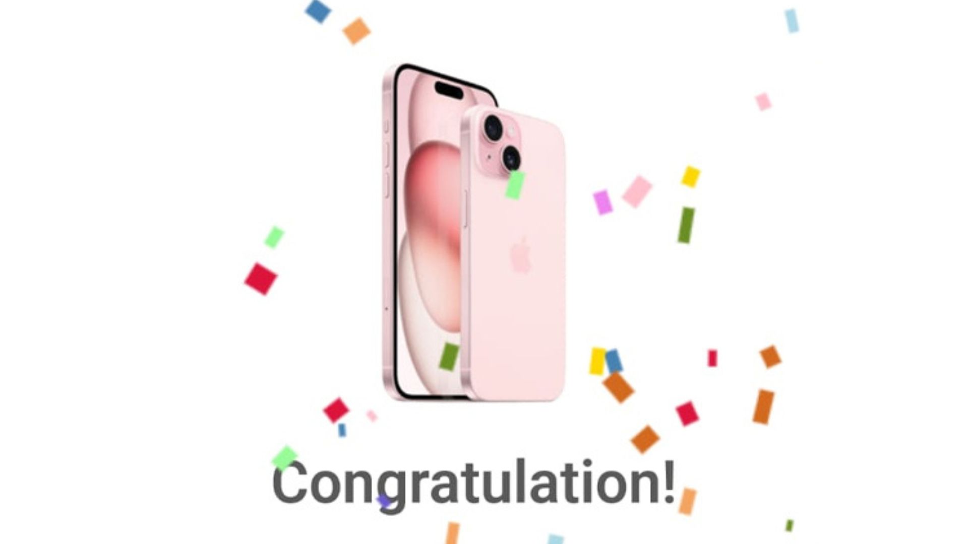On Christmas: I got a message saying that I won an iPhone 15