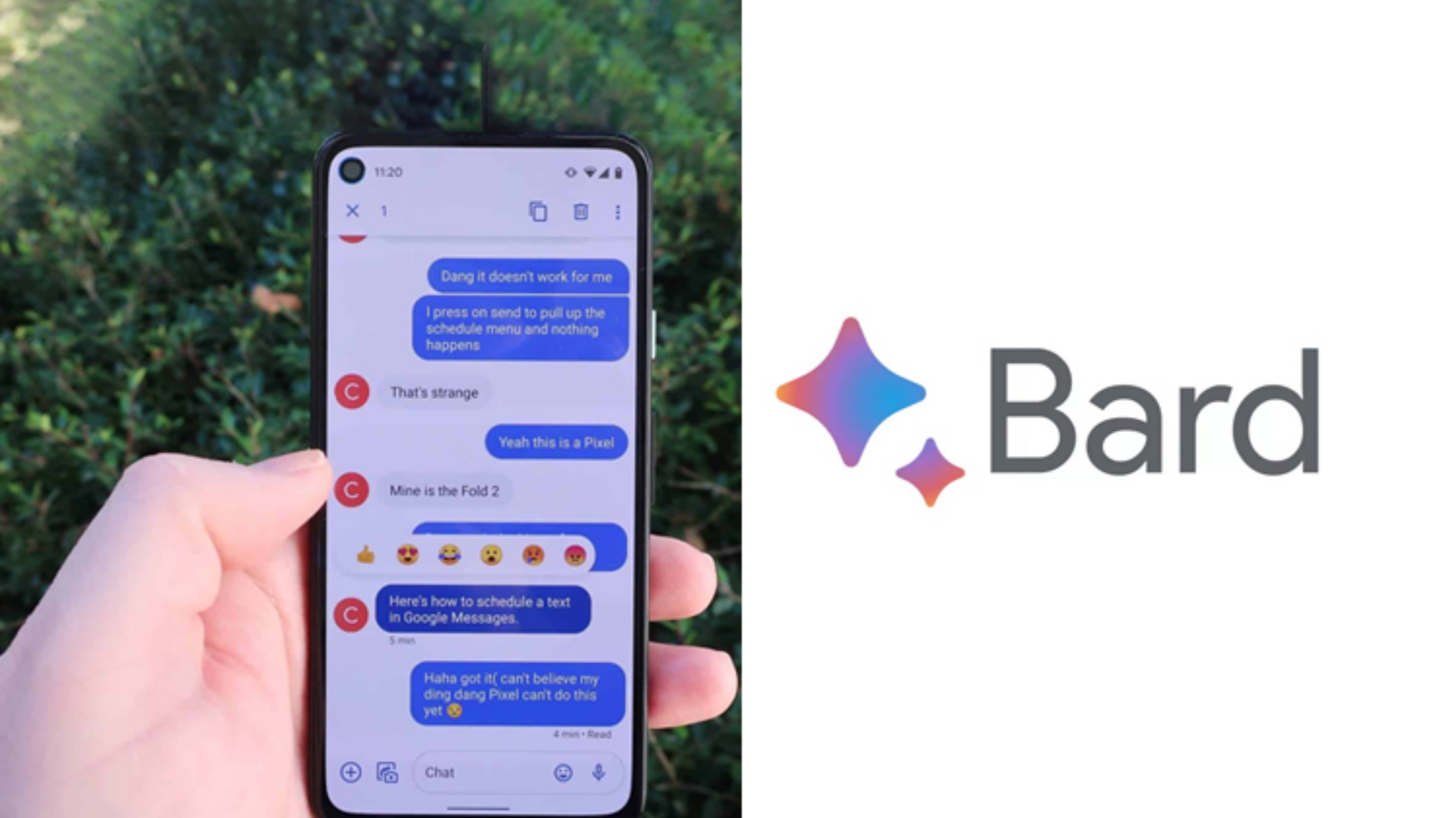 Bard can be used from Google's messaging app