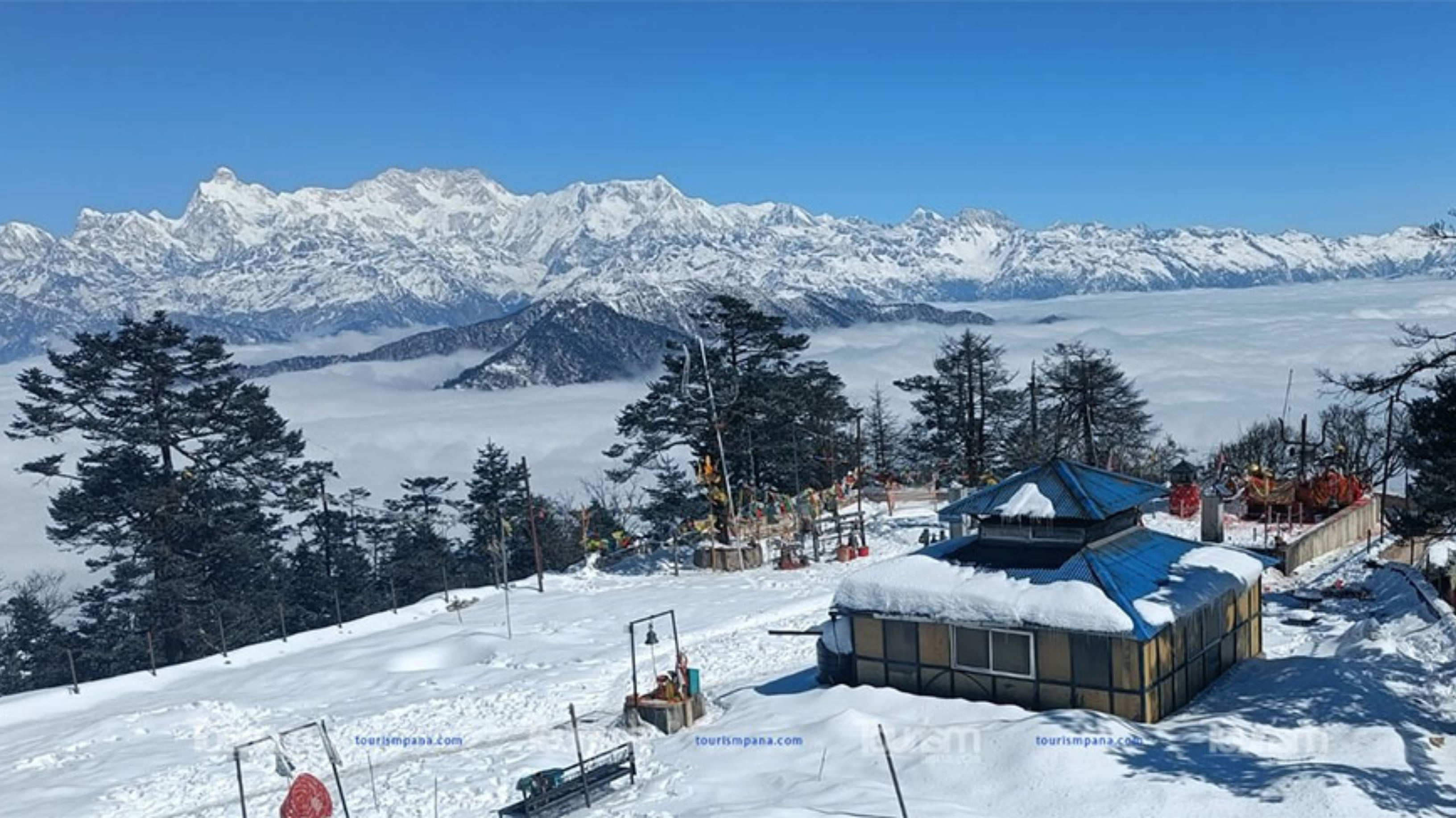 Snowfall in Pathibhara 2080