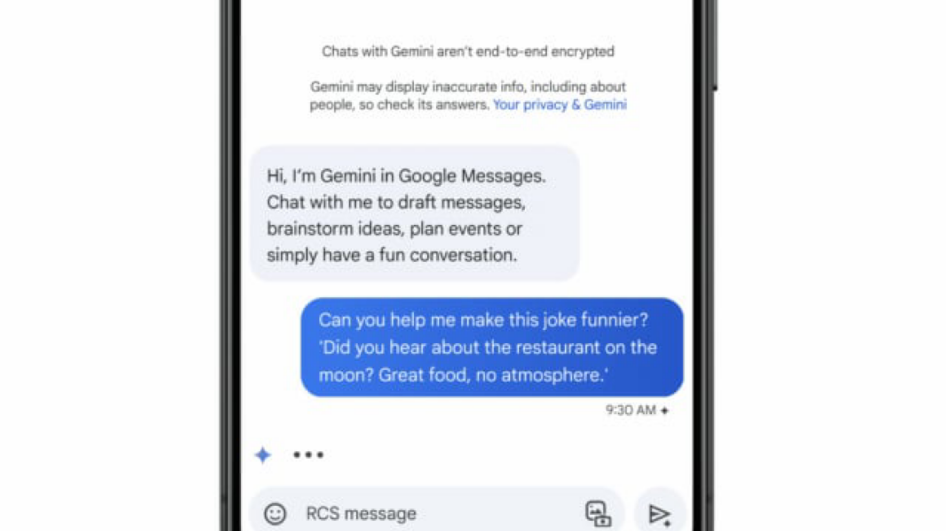 Google Messages on Android and Gemini AI will now draft messages