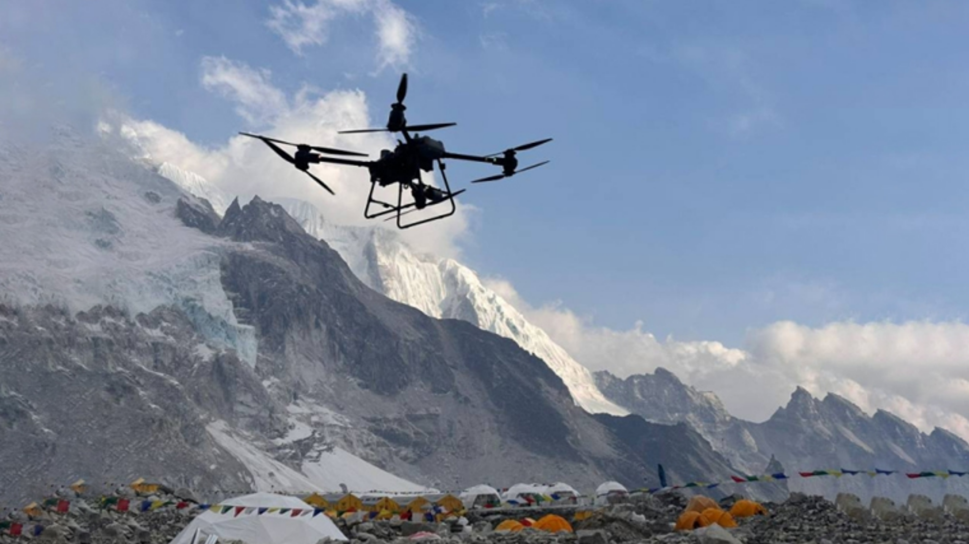 DJI Drone Flycart 30 Trial Begins To Bring Garbage To Mount Everest