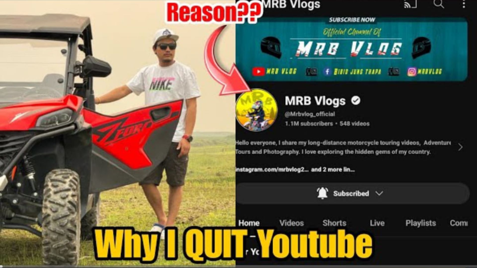 Why MRB Vlogs Quit YouTube in Vlog