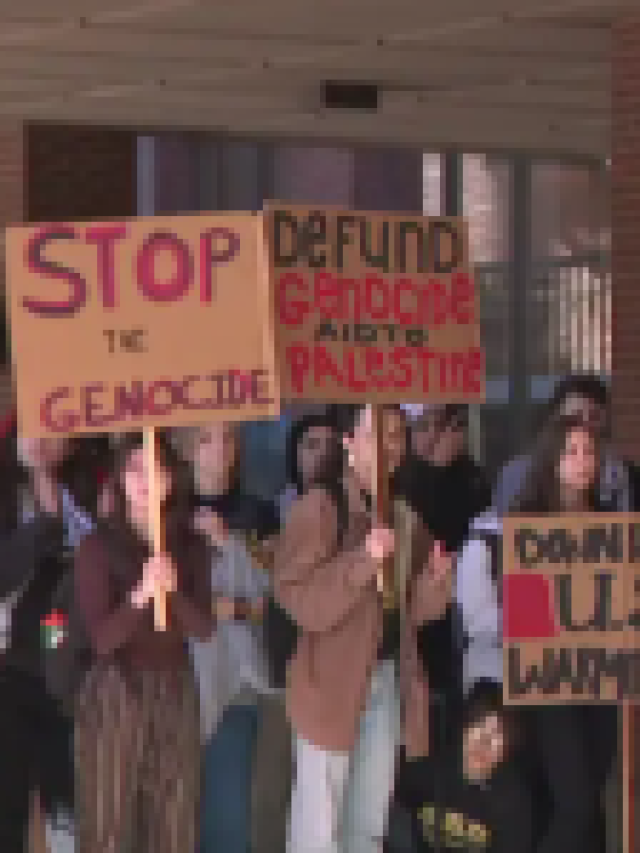 UW-Milwaukee Gaza protests; students stage walkout