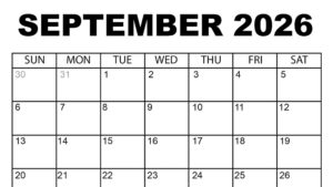 Welcome To September 2026