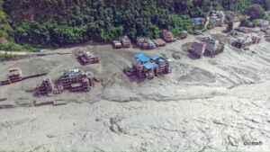 Black Day In Flood In Rasuwa In Nepal